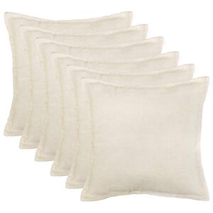 vidaXL Калъфка за възглавница 6 pcs HOUTEN Кремаво 30 x 30 cm Букле