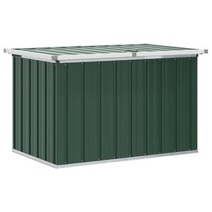 vidaXL Градинска кутия за съхранение, зелена, 109x67x65 см