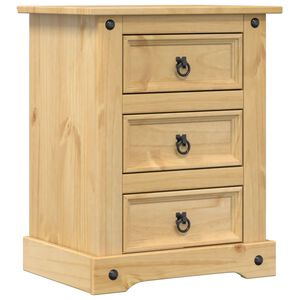 vidaXL Нощно шкафче Corona, 53x39x66 см, бор масив