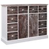 vidaXL Бюфет с 10 чекмеджета, кафяв, 113x30x79 см, дърво