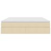vidaXL Легло с място за съхранение и матрак с матрак Крем 160 x 200 cm