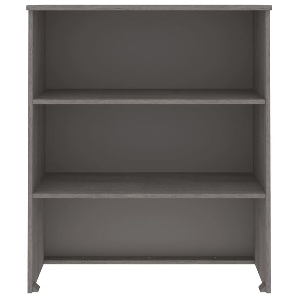 vidaXL Надстройка за шкаф HAMAR светлосива 85x35x100 см бор масив