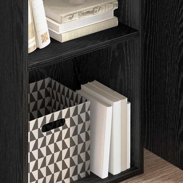 vidaXL Рафт за книги Черния дъб 40 x 30 x 77 см Инженерно дърво