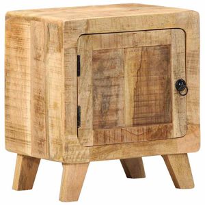 vidaXL Нощно шкафче 40x32x46 cm Масивна дървесина Грубо манго