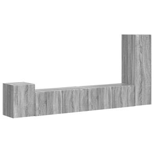vidaXL Комплект ТВ шкаф 3 pcs Сив Сонома Инженерно дърво