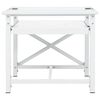 vidaXL Поставка за пералня с издърпващ се рафт, бяла