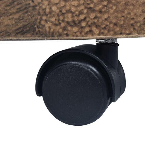 vidaXL Поставки за цветя на колелца, 6 бр, бронз, 30 см, пластмаса