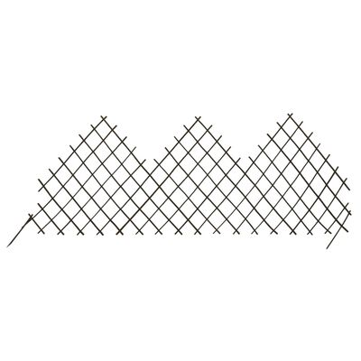 vidaXL Градински огради хармоника, 5 бр, 170x75 см, върба