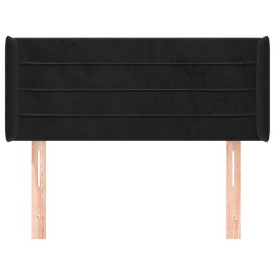 vidaXL Горна табла за легло, черна, 83x16x78/88 см, кадифе