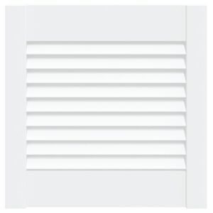 vidaXL Врата за шкаф с решетен дизайн, бяла, 39,5x39,4 см, бор масив