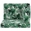 vidaXL Възглавница за диван на открито 3 pcs Мотив с листа Полиестер