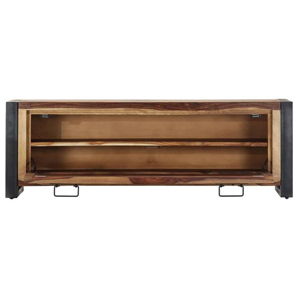 vidaXL Шкаф за обувки, 120x35x40 см, акациево дърво масив