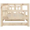 vidaXL Разтегателна кушетка, борово дърво масив, 2x(80x200) см
