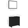 vidaXL Комплект мебели за баня от 3 части, черен, ПДЧ