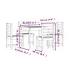 vidaXL Градински трапезен комплект от 5 части, бял, масивен бор