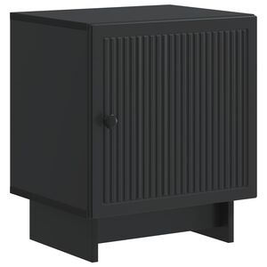 vidaXL Нощен шкаф Черно 43 x 34,5 x 50 см Инженерна дървесина