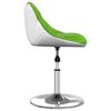 vidaXL Въртящи се трапезни столове 4 бр зелено и бяло изкуствена кожа