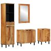 vidaXL Комплект шкафове за баня 4 бр. Натурално 38 x 33 x 160 см