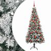 vidaXL Изкуствена коледна елха с топки 120 см 150 LED светодиода