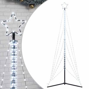 vidaXL LED коледна елха 525 светодиода студено бяло 302 см