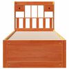 vidaXL Легло с етажерка за книги, без матрак, 100x200 см, бор масив