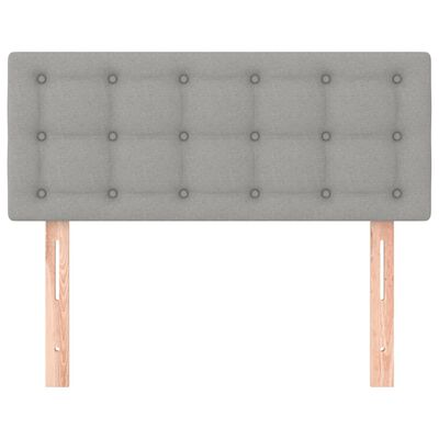 vidaXL Горна табла за легло, светлосива, 80x5x78/88 см, плат