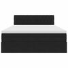 vidaXL Легло с място за съхранение и LED Черно 140 x 190 cm Кадифе