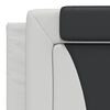 vidaXL Легло Viana без матрак, бяло и черно, 180x200 см, изкуствена кожа