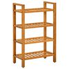 vidaXL Поставка за обувки с 4 рафта, 50x27x80 см, дъбов масив