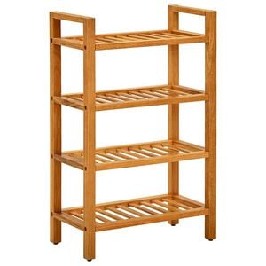 vidaXL Поставка за обувки с 4 рафта, 50x27x80 см, дъбов масив