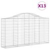 vidaXL Габионни кошници арка 13 бр 200x30x100/120см поцинковано желязо