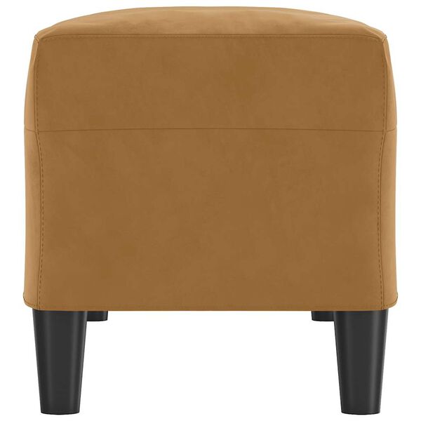 vidaXL Пейка, кафяв, 100x35x41 см, кадифе