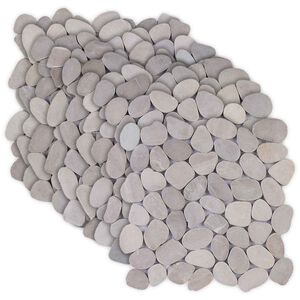vidaXL Плочки от камъчета Таупе 30 x 30 cm Речни камъчета