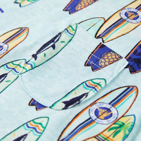 Детски потник, мек син меланж, 104