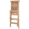 vidaXL Бистро комплект, 3 части, сгъваем, тиково дърво масив