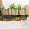 vidaXL Комплекти дивани с възглавница 8 pcs Натурален и Антрацит