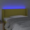 vidaXL LED горна табла за легло, зелена, 83x16x78/88 см, плат