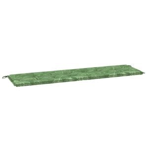 vidaXL Пад за пейка Оксфордска тъкан Дизайн с листа 150 x 50 x 3 cm
