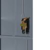 vidaXL Шкаф за папки светлосиво и тъмносиво 90x40x180 см стомана