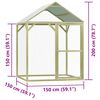 vidaXL Клетка за пилета, 1,5x1,5x2 м, импрегниран бор