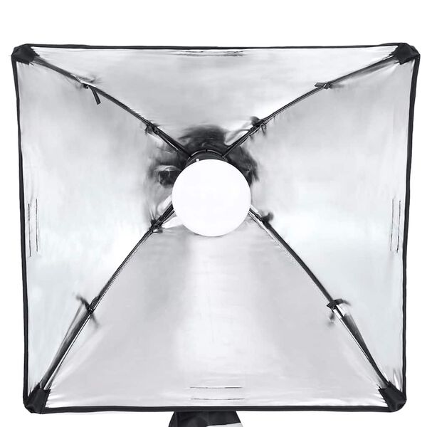 vidaXL Фотографски комплект за студио, комплект лампи, фон и рефлектор