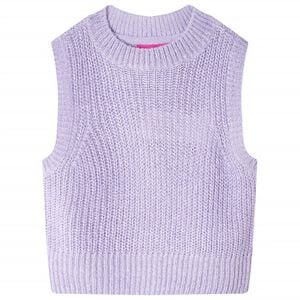 Детски пуловер елек, плетен, светлолилав, 92