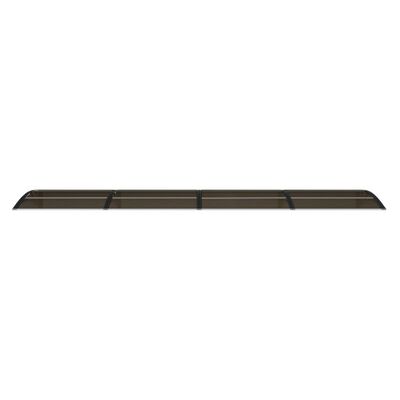 vidaXL Навес за врата, черен, 400x75 см, поликарбонат
