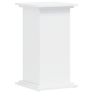 vidaXL Поставка за растения, бяла, 33x33x60 см, инженерно дърво