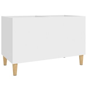 vidaXL Шкаф за грамофонни плочи бял 74,5x38x48 см инженерно дърво