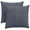 vidaXL Диван възглавници 2 pcs Тъмен сив 45 x 45 cm Кордюрова тъкан