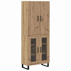 vidaXL Висок шкаф 2 pcs Дъб 69,5 x 34 x 180 см