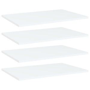 vidaXL Рафтове за етажерка, 4 бр, бели, 60x40x1,5 см, инженерно дърво