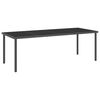 vidaXL Градинска трапезна маса антрацит 220x90x75 cм стомана и стъкло