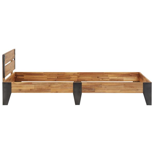 vidaXL Рамка за легло, акация масив с матиран финиш, 90х200 см